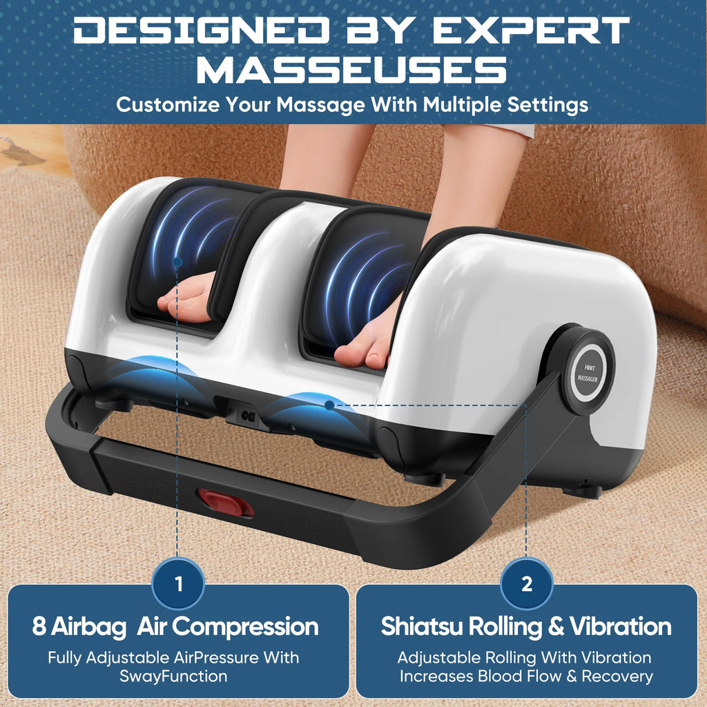 Electric Foot Massage Machine With Heat Remote Home Foot Calf Arm Three-in-one Massager Leg Beauty Machine Kneading Air Massager