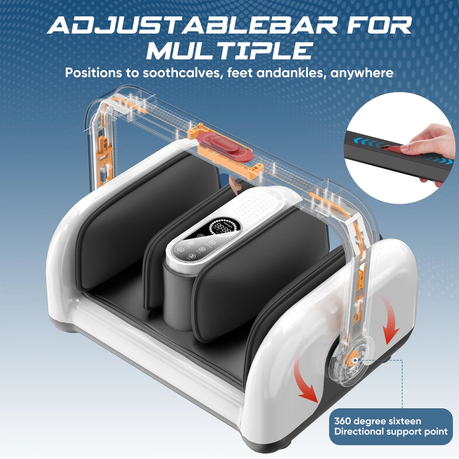 Electric Foot Massage Machine With Heat Remote Home Foot Calf Arm Three-in-one Massager Leg Beauty Machine Kneading Air Massager