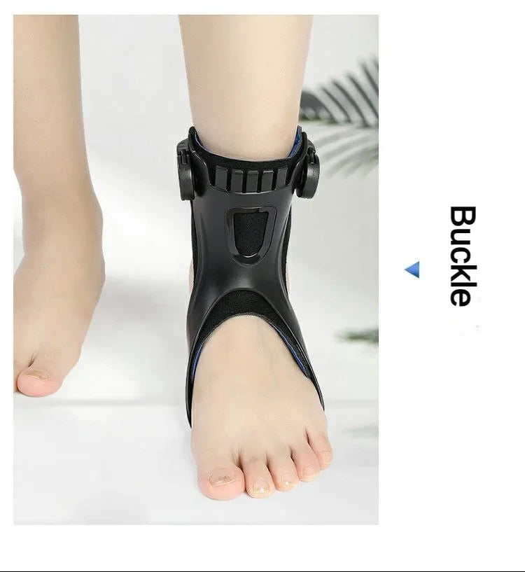 Drop Foot Brace Orthosis Drop Foot Ankle Support with Comfortable Adjustable Buckle for Hemiplegia Stroke Shoes Walking