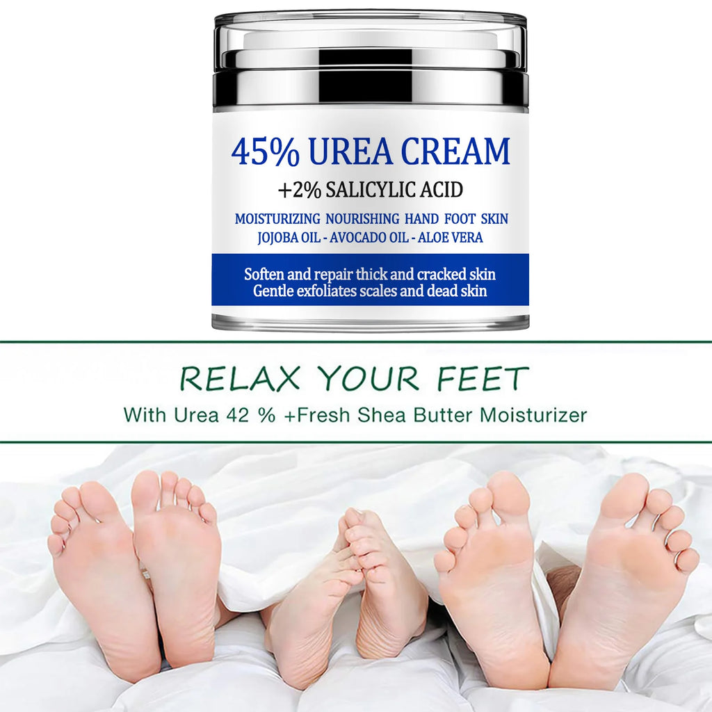 Urea Cream 42%, Foot Cream For Dry Cracked Heels, Urea Cream 42 Percent For Feet, Moisturizing & Exfoliating Foot Cream With 2%