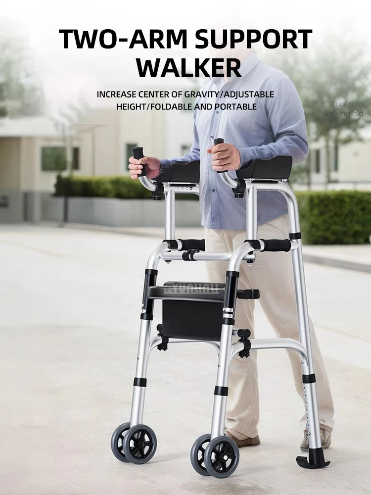 Adjustable Elderly Walking Cane Foldable Mobility Walker