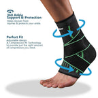 Adjustable Elastic Ankle Brace  with Compression Sleeve