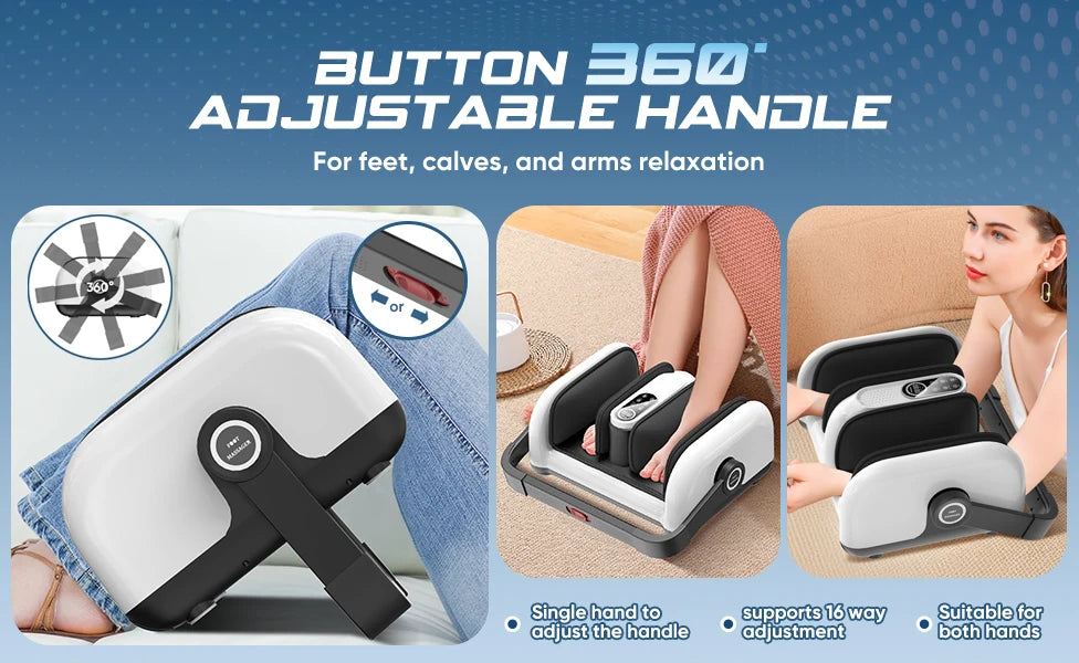 Electric Foot Massage Machine With Heat Remote Home Foot Calf Arm Three-in-one Massager Leg Beauty Machine Kneading Air Massager