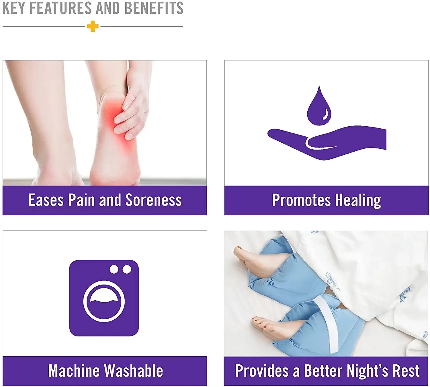 Adjustable Foot Heel Cushion Pillow Support Soft Ankle Brace Pain Relief Elastic Heel Protector New