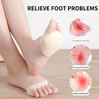 10PCS Foot Pad High Heel Forefoot Pad, Soft Invisible Metatarsal Support, Non-Slip and Anti-Foaming Insole Comfortable Care Tool