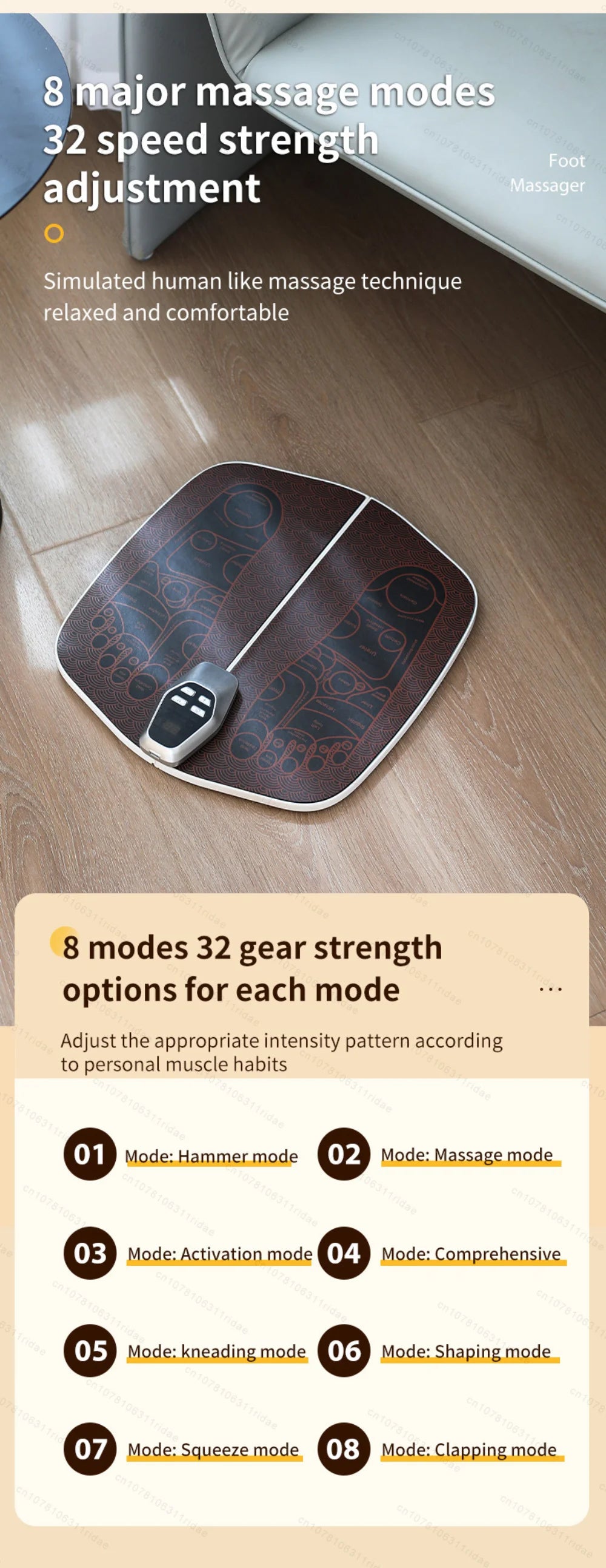 EMS Foot Massager Electric Stimulator for Circulation Feet Legs Heating Pulse Muscle Massage Device Body Massage Losing Weight