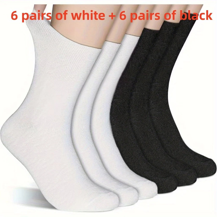 12 Pairs Diabetic Socks – Non-Binding, Loose Fit, Breathable Comfort The Online Foot Store