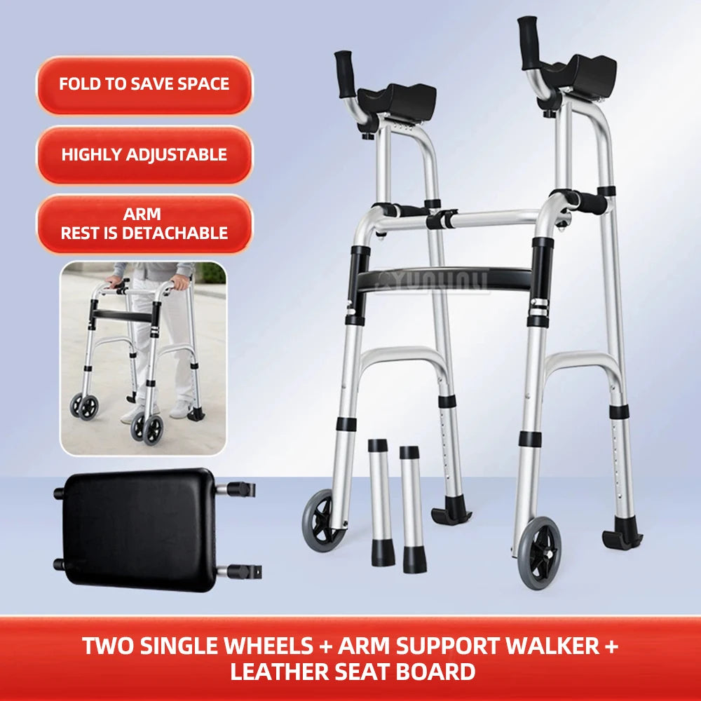 Adjustable Elderly Walking Cane Foldable Mobility Walker