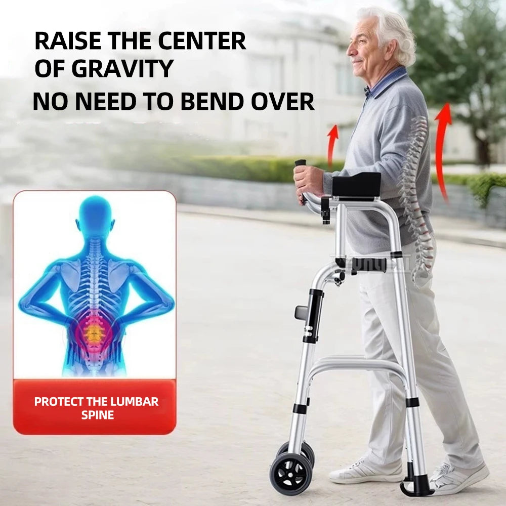 Adjustable Elderly Walking Cane Foldable Mobility Walker
