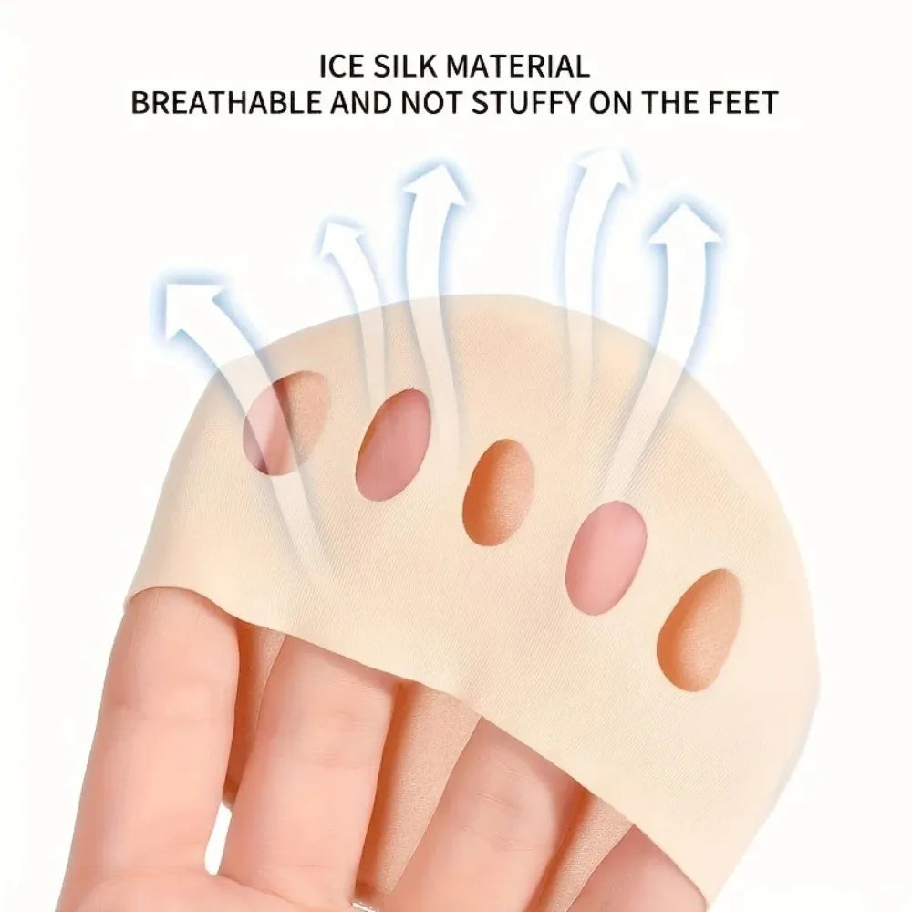 10PCS Foot Pad High Heel Forefoot Pad, Soft Invisible Metatarsal Support, Non-Slip and Anti-Foaming Insole Comfortable Care Tool