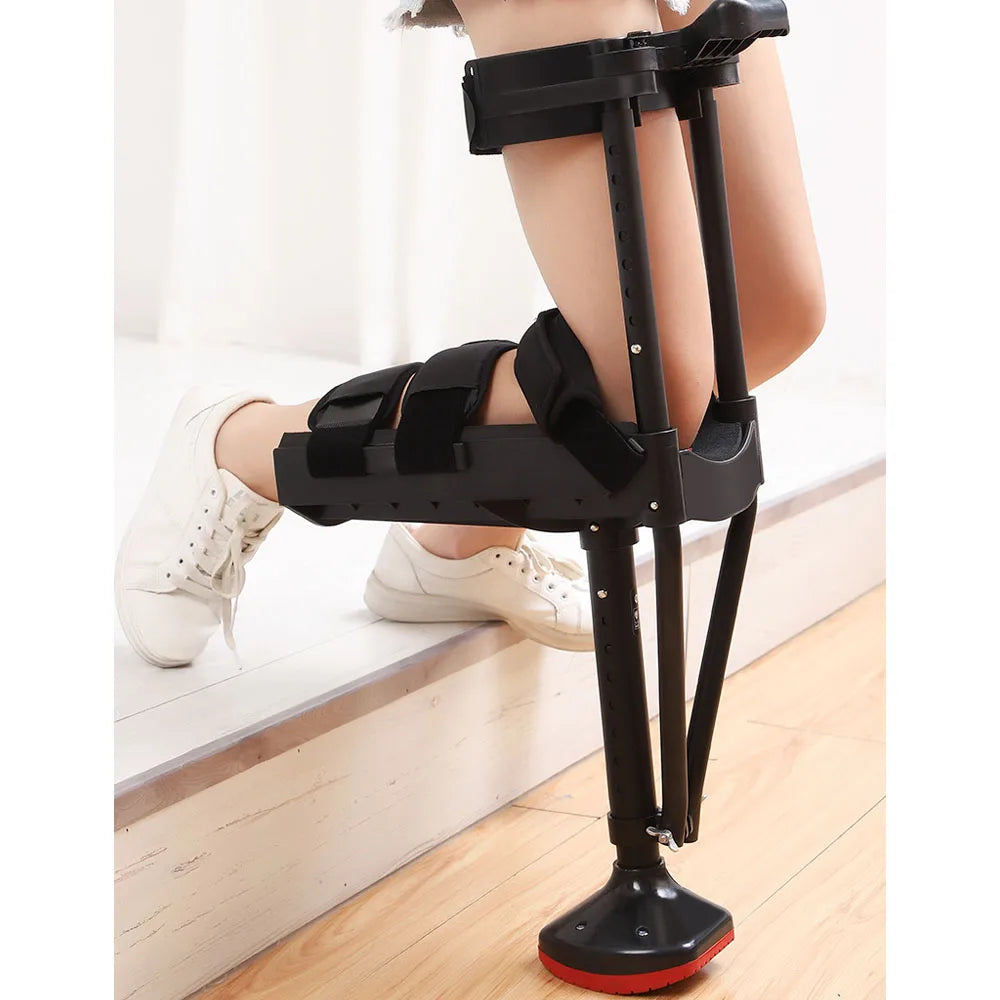 Support-Free Walking Aids Knee Walker Single-Leg Telescoping Assisted Walking Stick Hands Free Crutch Leg Knee Mobility Support