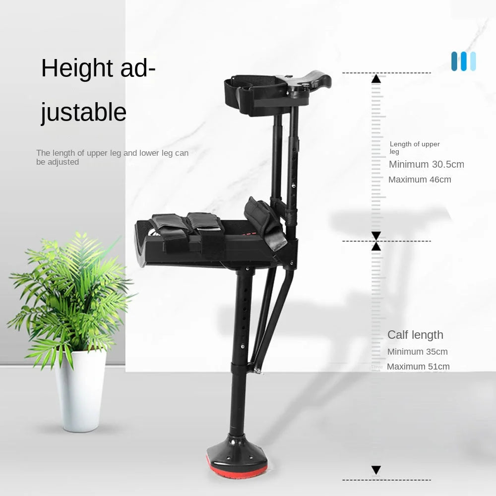 Support-Free Walking Aids Knee Walker Single-Leg Telescoping Assisted Walking Stick Hands Free Crutch Leg Knee Mobility Support