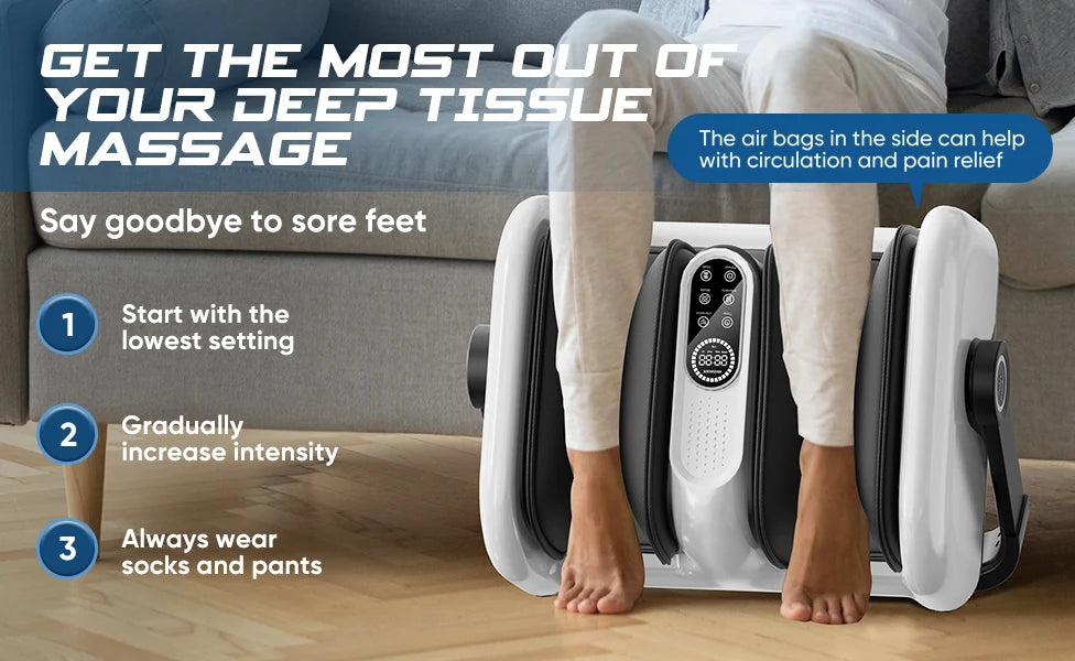 Electric Foot Massage Machine With Heat Remote Home Foot Calf Arm Three-in-one Massager Leg Beauty Machine Kneading Air Massager
