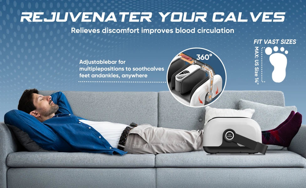 Electric Foot Massage Machine With Heat Remote Home Foot Calf Arm Three-in-one Massager Leg Beauty Machine Kneading Air Massager