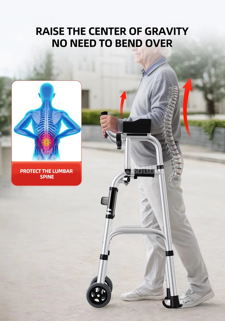 Adjustable Elderly Walking Cane Foldable Mobility Walker