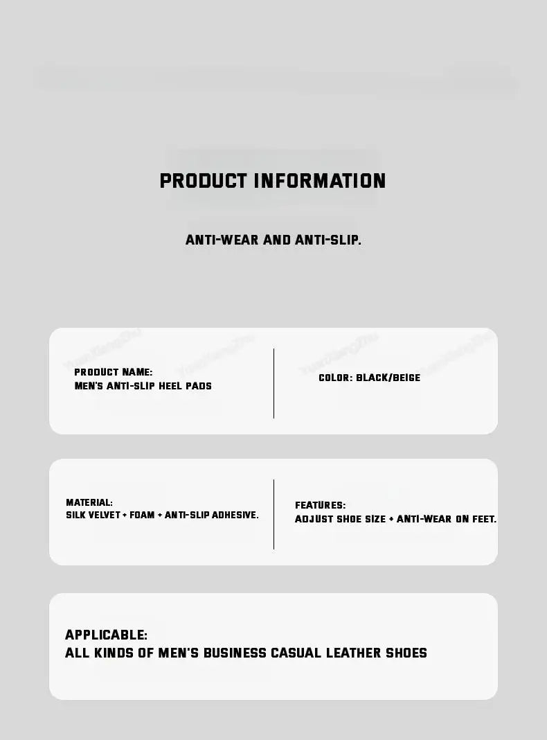 Heel Stickers Heel Protectors Shoes Insoles Anti-wear Feet Shoe Pad for High Heels Anti-Slip Adjust Size Backs for Sneakers Men