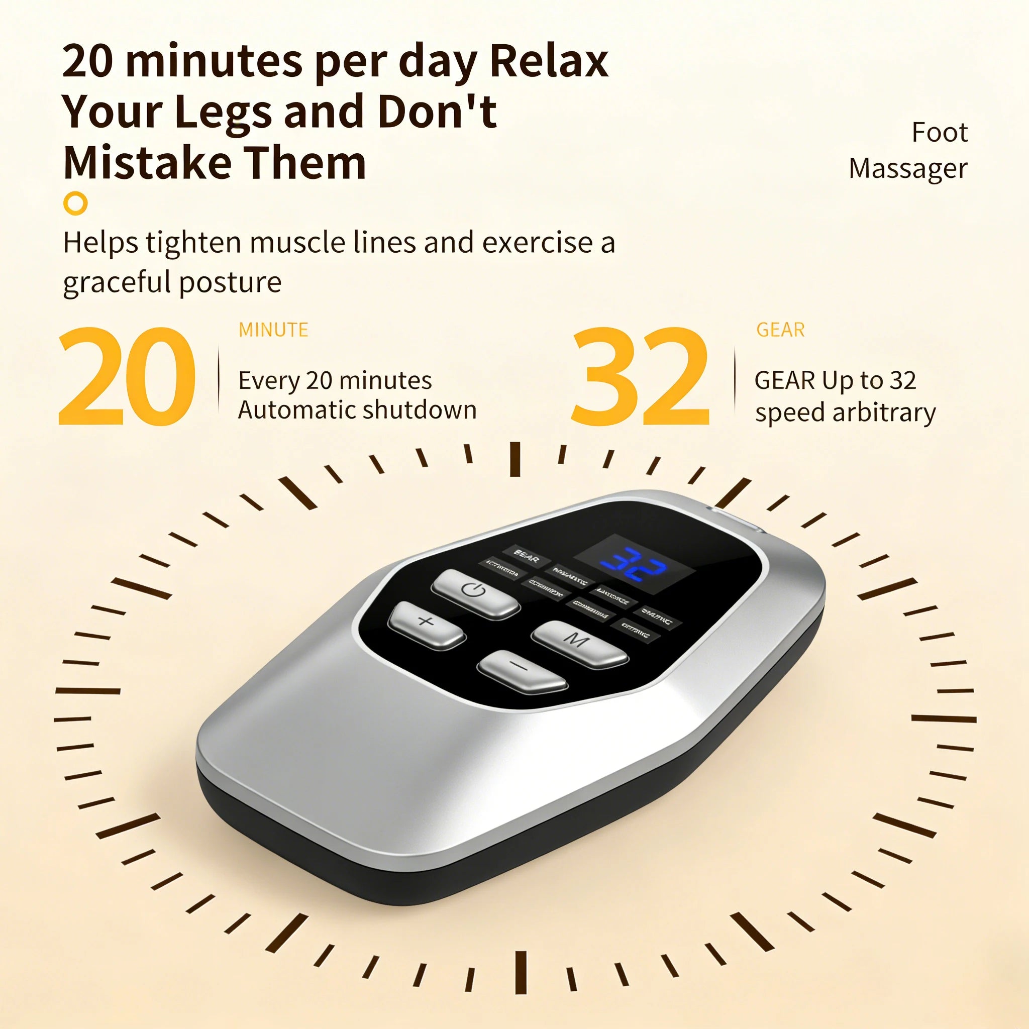 EMS Foot Massager Electric Stimulator for Circulation Feet Legs Heating Pulse Muscle Massage Device Body Massage Losing Weight