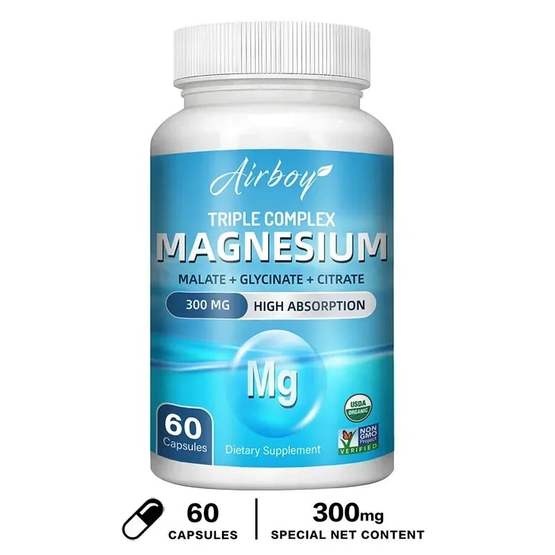 Triple Magnesium Complex - with Glycinate, Malate, and Citrate