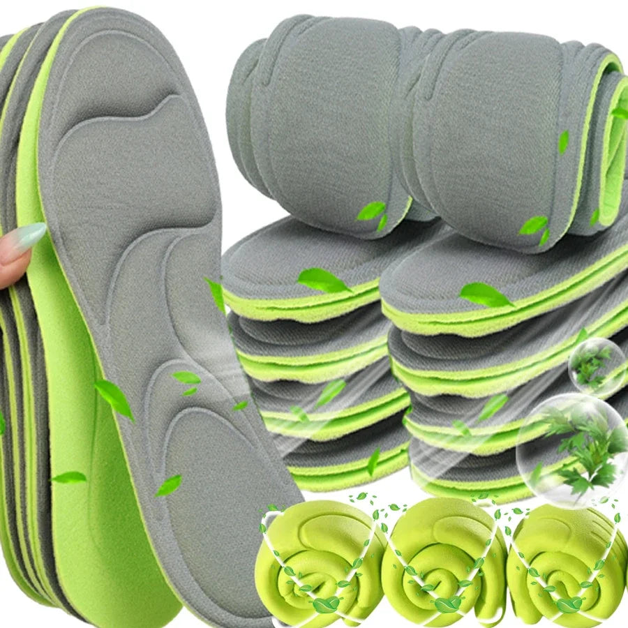 2/6Pcs Sweat Absorbing Memory Foam Insoles