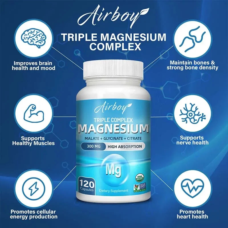 Triple Magnesium Complex - with Glycinate, Malate, and Citrate