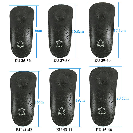 Leather orthotic Insoles OX Leg Heel Cushion for Feet Soles Relieve Foot Pain Protect Spur Support Shoes Pad Feet Care Inserts