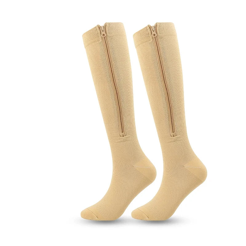 1 Pair Medical  Compression Socks with Zipper(Unisex)