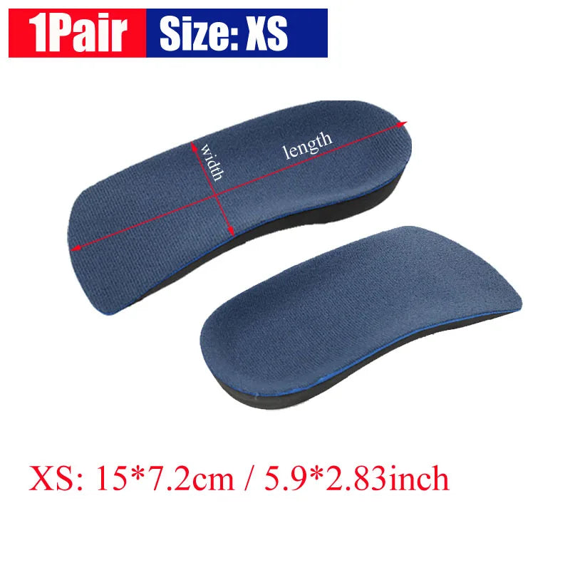 1Pair 3/4 Orthotic Shoe Inserts for Arch Support and Plantar Fasciitis