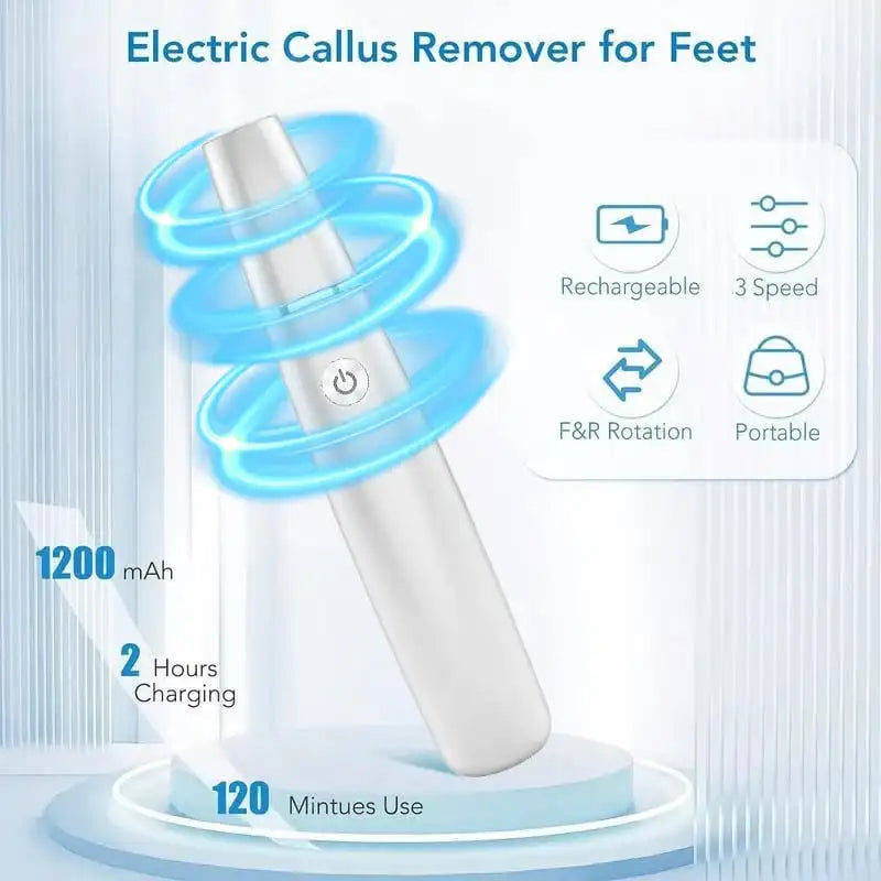 NEW Rechargeable Feet Repair and Grinding Device Electric Feet Callus Remover Pedicure Tool Removing Dry Skin for Smoother Feet